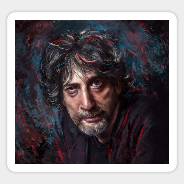 Neil Gaiman Sticker by andycwhite